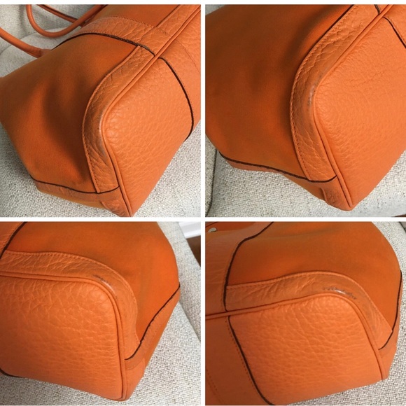 Authentic HERMES Garden Party tote PM orange canvas - Picture 15 of 15